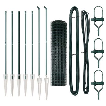 Оградa с колчета Зелен 1.2 x 10 m Стомана