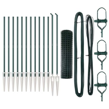 Оградa с колчета Зелен 1.2 x 25 m Стомана