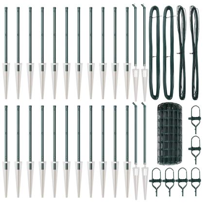 Оградa с колчета Зелен 0.4 x 50 м Стомана