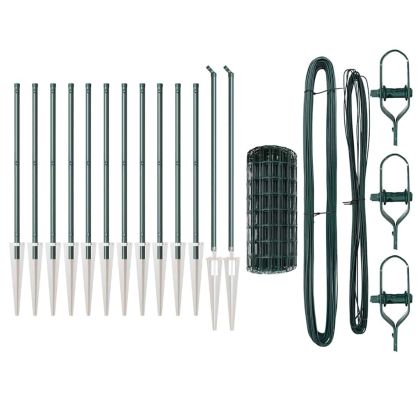 Оградa с колчета Зелен 0.8 x 25 m Стомана