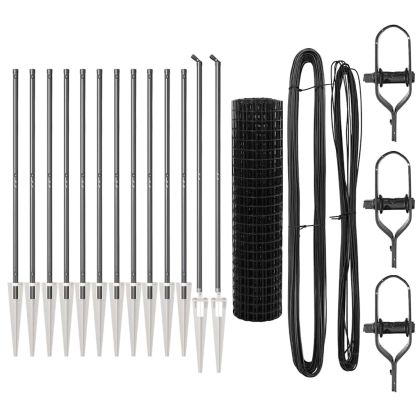 Оградa с колчета Сив 1.2 x 25 m Стомана