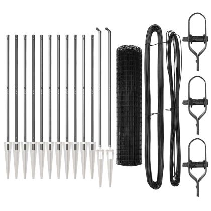 Оградa с колчета Сив 1.2 x 25 m Стомана