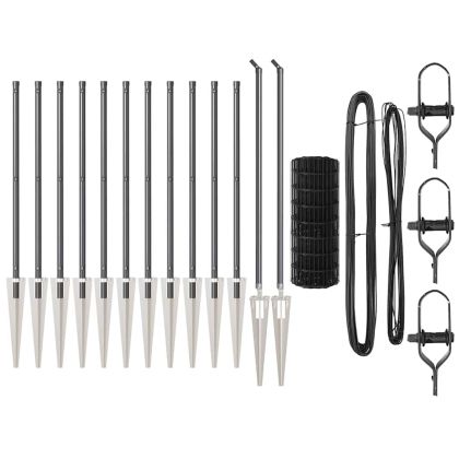 Оградa с колчета Сив 0.8 x 25 m Стомана
