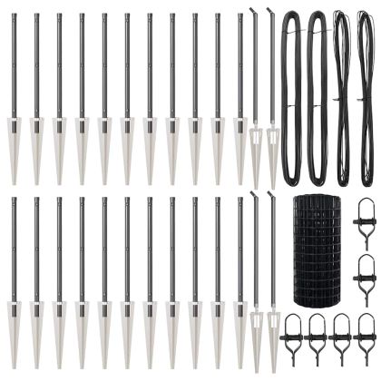 Оградa с колчета Сив 0.6 x 50 м Стомана