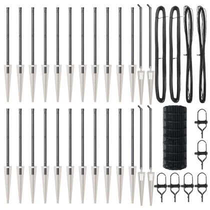 Оградa с колчета Сив 0.6 x 50 м Стомана