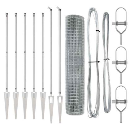 Оградa с колчета Сребрист 1.5 x 10 m Стомана