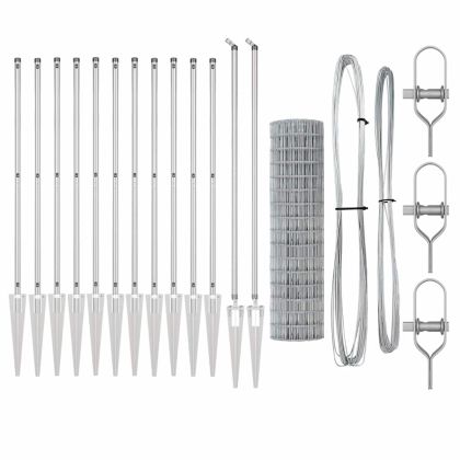 Оградa с колчета Сребрист 1.2 x 25 m Стомана