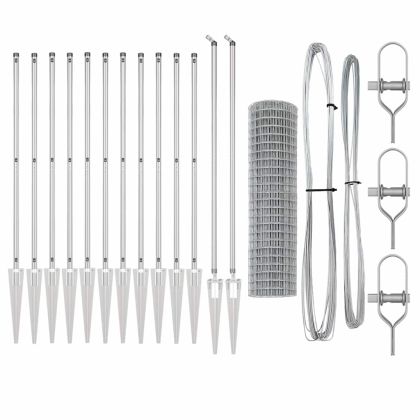 Оградa с колчета Сребрист 1.2 x 25 m Стомана