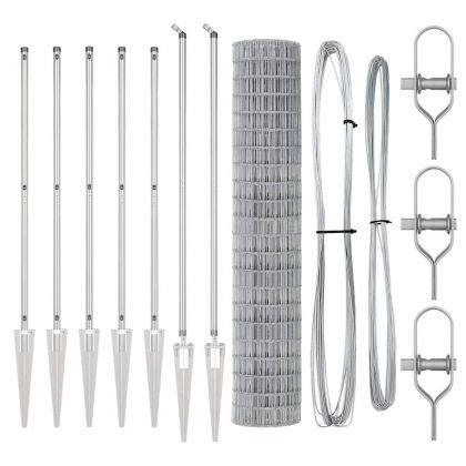 Ограда с пост Сребрист 1,5 x 10 m Стомана