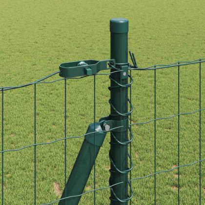 Оградa с колчета Зелен 1.5 x 10 m Стомана