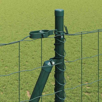 Ограда с пост Зелен 1,5 x 10 m Стомана и PVC