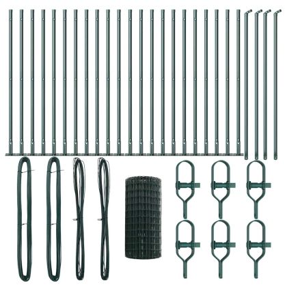 Оградa с колчета Зелен 0.6 x 50 м Стомана