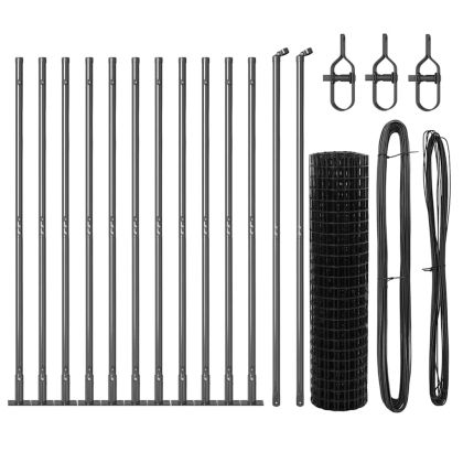 Оградa с колчета Сив 0.8 x 25 m Стомана