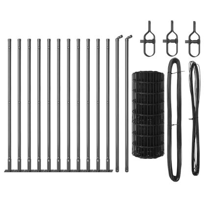 Оградa с колчета Сив 0.4 x 25 м Стомана