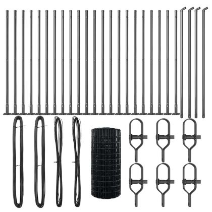 Оградa с колчета Сив 0.4 x 50 м Стомана