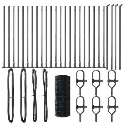 Оградa с колчета Сив 0.6 x 50 м Стомана