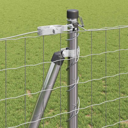 Оградa с колчета Сребрист 1.2 x 10 m Стомана