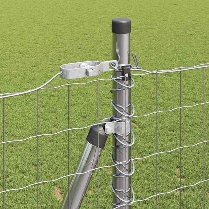 Оградa с колчета Сребрист 1.6 x 10 m Стомана