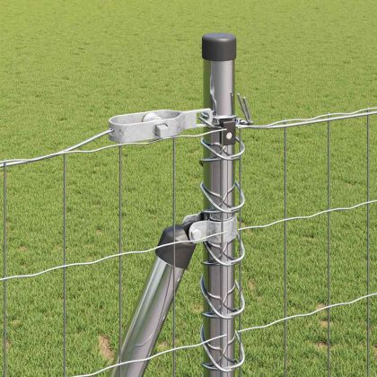 Оградa с колчета Сребрист 1.5 x 10 m Стомана