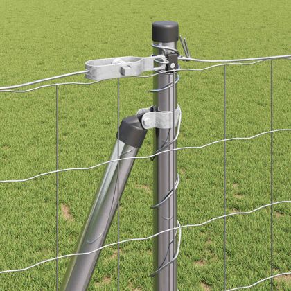 Оградa с колчета Сребрист 1.2 x 10 m Стомана