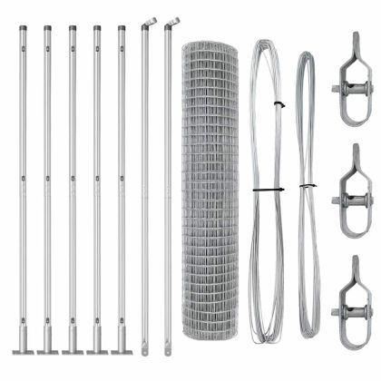 Оградa с колчета Сребрист 1.5 x 10 m Стомана