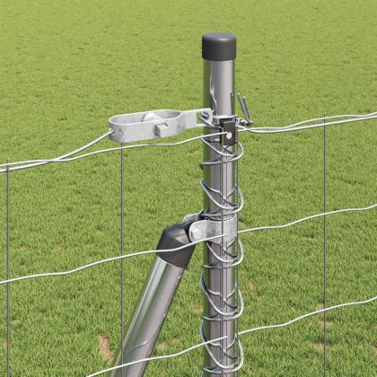 Оградa с колчета Сребрист 1.5 x 10 m Стомана