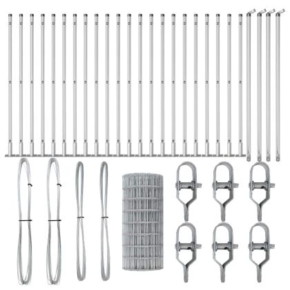 Оградa с колчета Сребрист 0.6 x 50 м Стомана