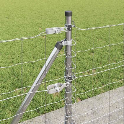 Оградa с колчета Сребрист 0.4 x 50 м Стомана