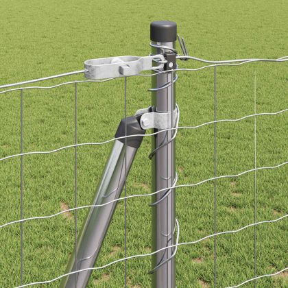 Оградa с колчета Сребрист 1.2 x 10 m Стомана