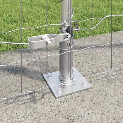 Оградa с колчета Сребрист 1.4 x 10 m Стомана