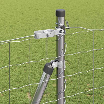 Оградa с колчета Сребрист 1.5 x 10 m Стомана