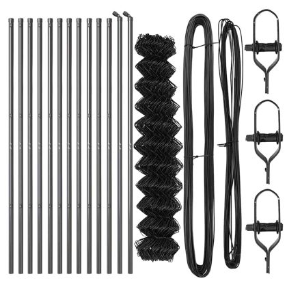 Оградна верига с колони Сив 1.4 x 25 m Стомана