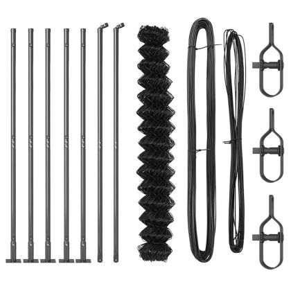 Стълб за ограда. Сив 10 x 1,6 м (60 x 60 мм мрежа)