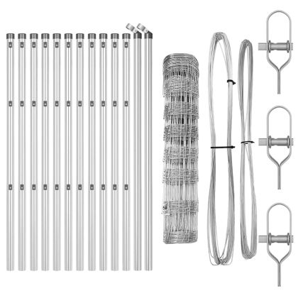Ограда за пасища Сребрист 25 x 0.8 m Поцинкована стомана