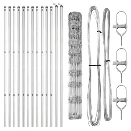 Ограда за пасища Сребрист 25 x 1.2 м Поцинкована стомана