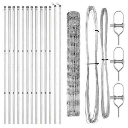 Ограда за пасища Сребрист 25 x 1.2 м Поцинкована стомана