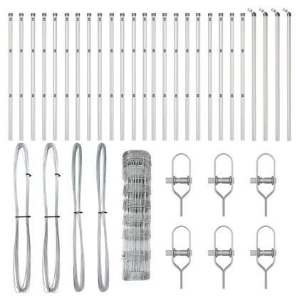 Ограда за пасища Сребрист 50 x 0.8 m Поцинкована стомана