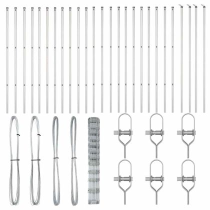 Ограда за пасища Сребрист 50 x 1.4 м Поцинкована стомана