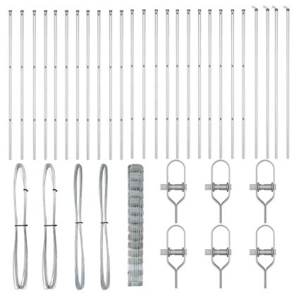 Ограда за пасища Сребрист 50 x 1.4 м Поцинкована стомана
