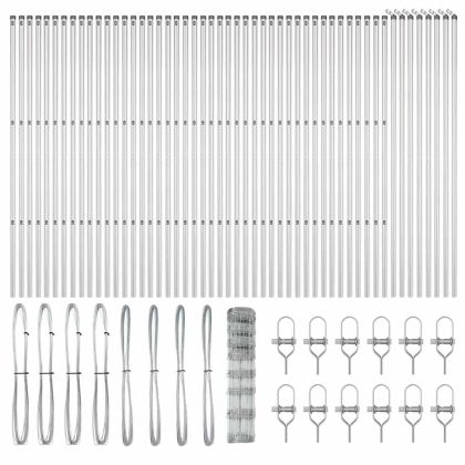 Ограда за пасища Сребрист 100 x 1 м Поцинкована стомана