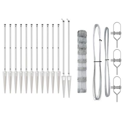 Ограда за пасища Сребрист 25 x 1 m Поцинкована стомана