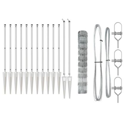 Ограда за пасища Сребрист 25 x 1 m Поцинкована стомана