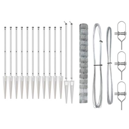 Ограда за пасища Сребрист 25 x 1.4 м Поцинкована стомана