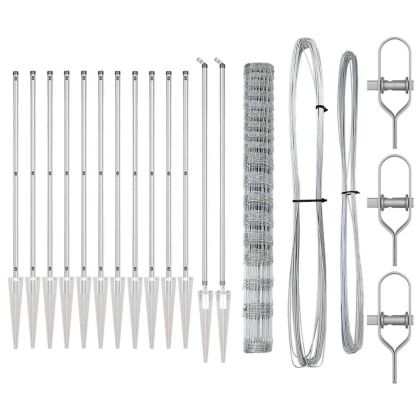 Ограда за пасища Сребрист 25 x 1.5 m Поцинкована стомана