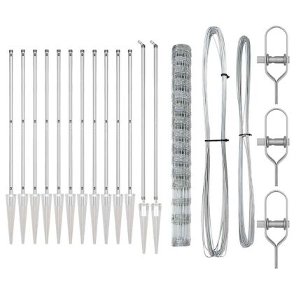 Ограда за пасища Сребрист 25 x 1.6 м Поцинкована стомана