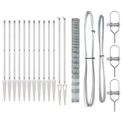 Ограда за пасища Сребрист 25 x 1.6 м Поцинкована стомана