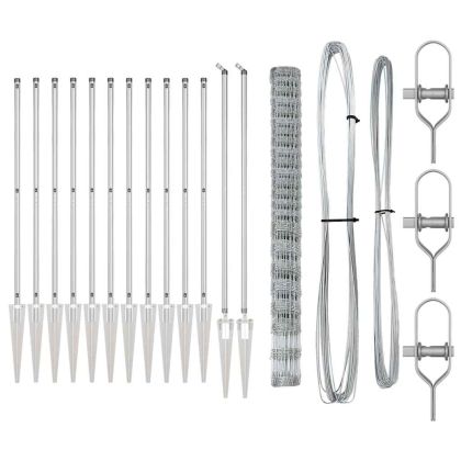 Ограда за пасища Сребрист 25 x 1.6 м Поцинкована стомана