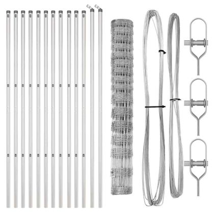 Ограда за пасища Сребрист 50 x 0.8 m Поцинкована стомана