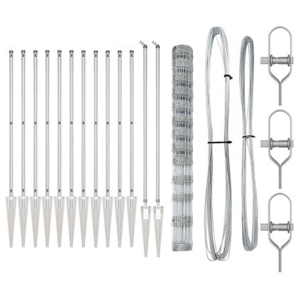 Ограда за пасища Сребрист 50 x 1.5 m Поцинкована стомана