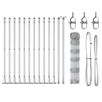 Ограда за пасища Сребрист 25 x 0.8 m Поцинкована стомана